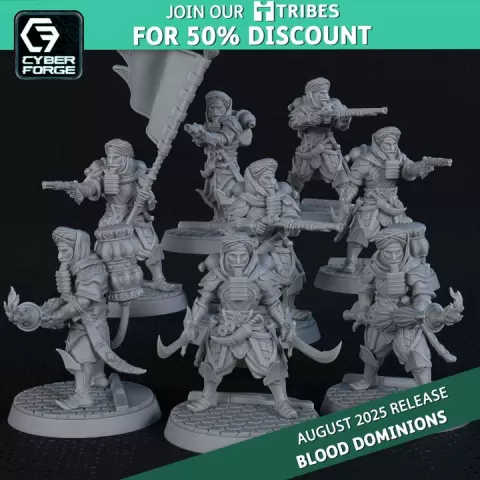 Demir Azebs - Blood Dominions - Cyber Forge Miniatures August 2025 by Titan Forge Miniatures