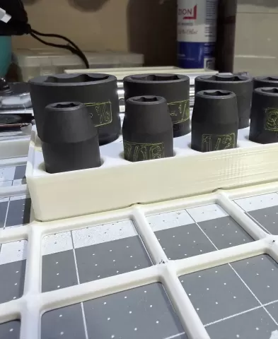 Pittsburgh (Harbor Freight) 1/2" SAE 13 piece Impact Socket set Gridfinity