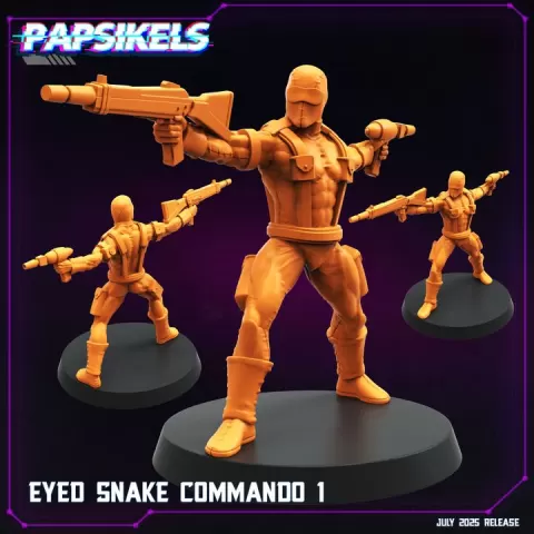 EYED SNAKE COMMANDO by PAPSIKELS MINIATURES