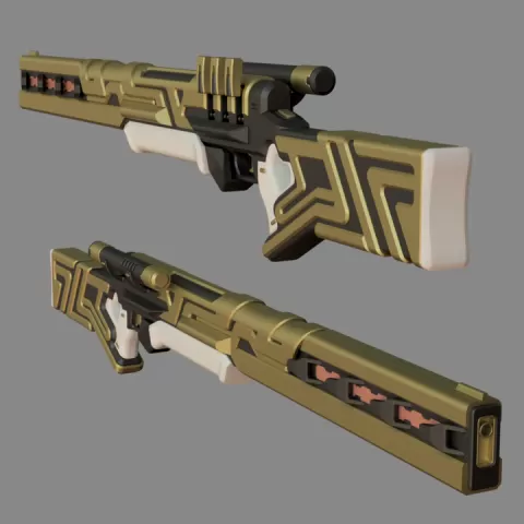 Futuristic Agent Chamber Rifle | 3D Printable Model by MILITECH