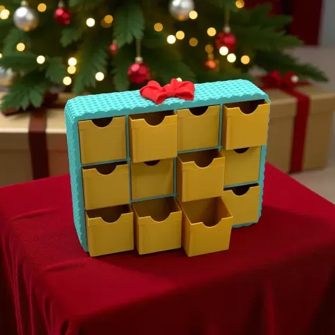 Knitted Advent Storage Box