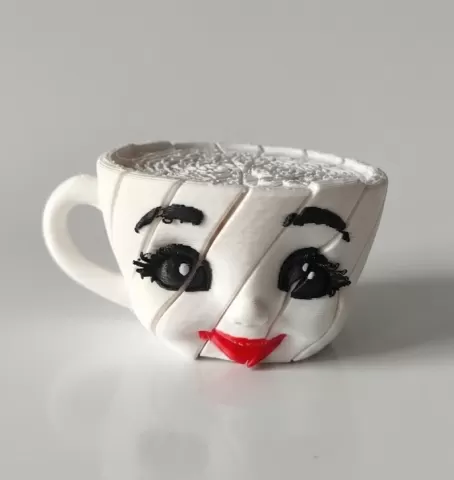 Cute Mummy Cup Fidget Toy – 3D Printed Articulated Desk Toy