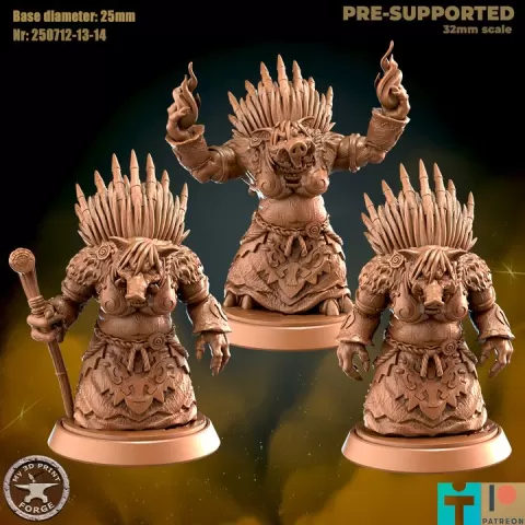 Quilboar Seer Three Models by My3DPrintForge