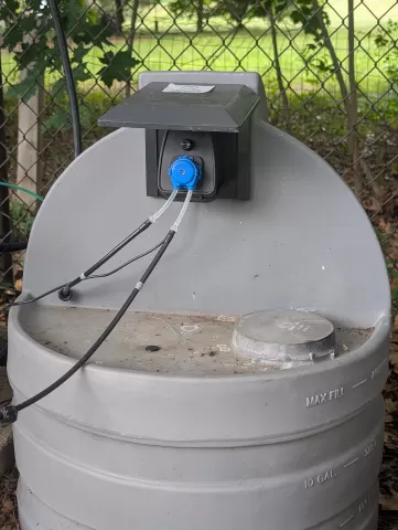 Chlorine dosing pump mount