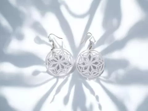 Geometric mandala earrings