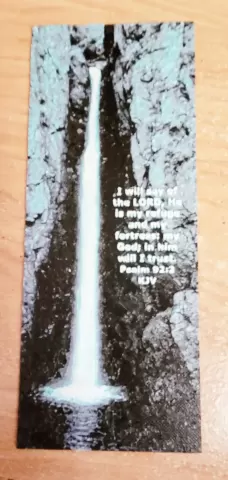 Waterfall Bookmark With Scripture HueForge