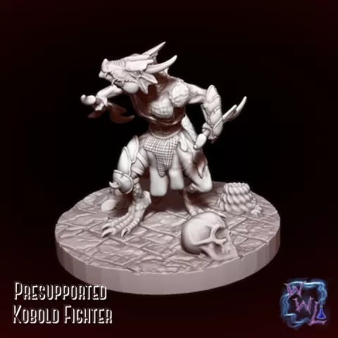Kobold Fighter | Presupported by Wicked Wizard Labs