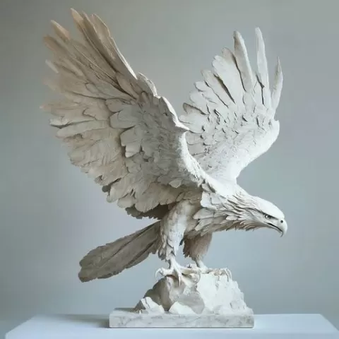eagle sculpture 3d model