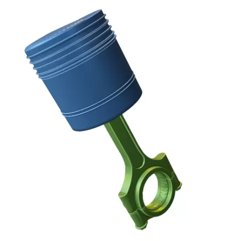Engine Piston and Connecting Rod Model