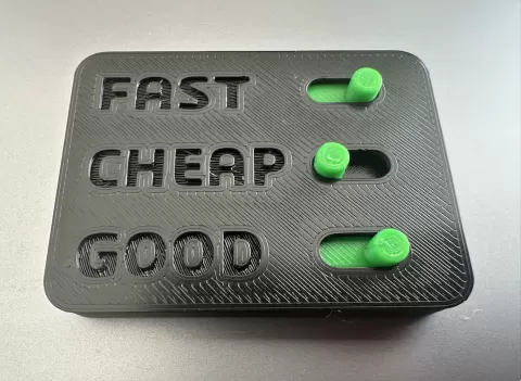 Good Fast Cheap Fidget Toy: Pick Two (All positions)