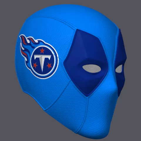 Deadpool Helmet with Tennessee Titans Football logo (Adult wearable)
