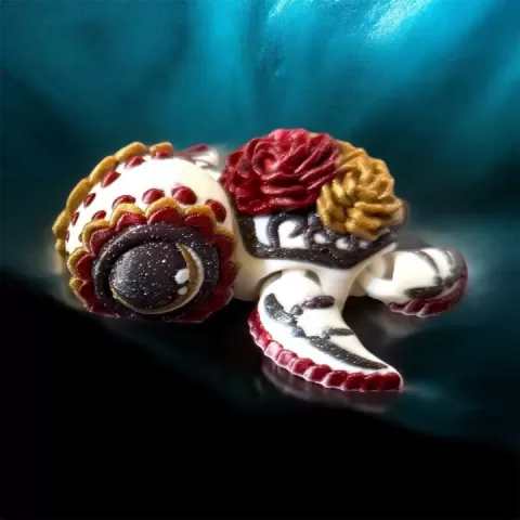 Day of the Dead (Día de Muertos) Turtle - Community Choice Model by Rebel Alicorn Designs