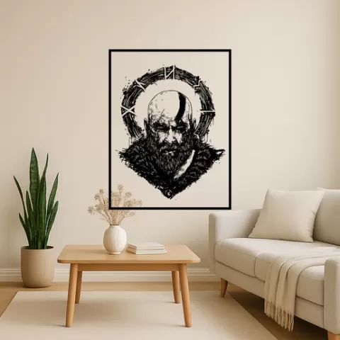 Kratos Fenrir Wall Art Framed