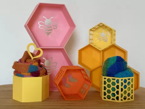 Parametric Honeycomb Storage - Drawer Organizer and Sock Gift Wrap