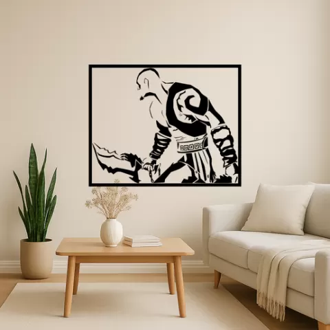 Kratos Cerberus Wall Art Framed