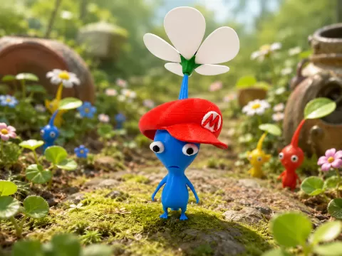 藍色 馬力歐帽 皮克敏/Blue Mario Pikmin