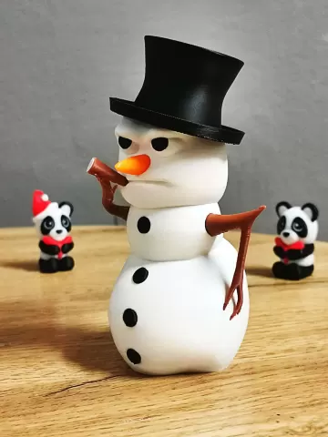 Grumpy snowman