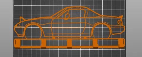 NA Mazda Miata MX5 silhouette - REMIX - Keyhanger