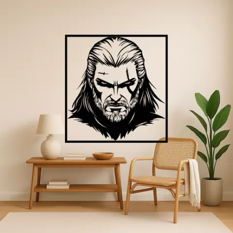 Geralt of Rivia Geralt Of Rivia Geralt On Horseback Wall Art Framed