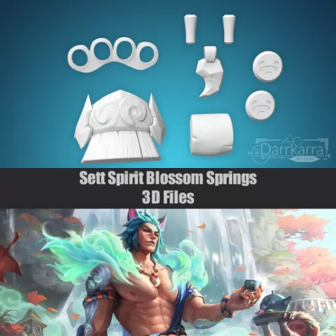 Sett Spirit Blossom Springs Accessoires League of Legends Fichiers 3D Cosplay