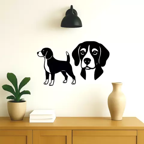 Décoration murale de chien