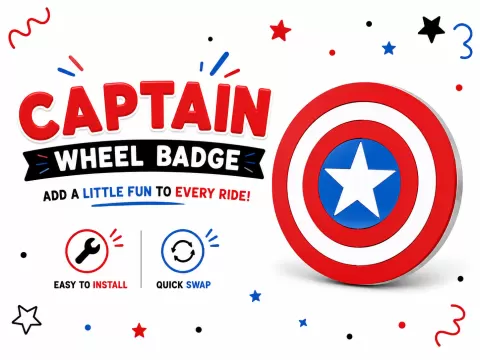 TMT Wheel Badge - Captain Shield