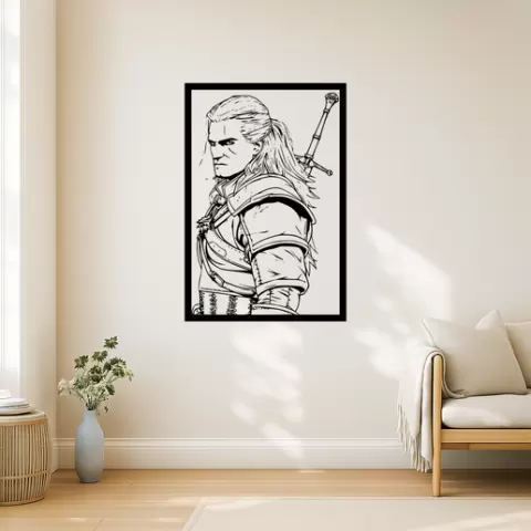 Geralt of Rivia Geralt Of Rivia Yennefer In Flames Wall Art Framed