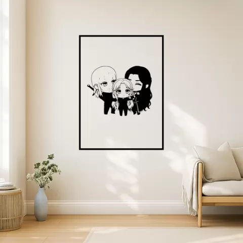 Geralt of Rivia Geralt Of Rivia Yennefer And Geralt Wall Art Framed