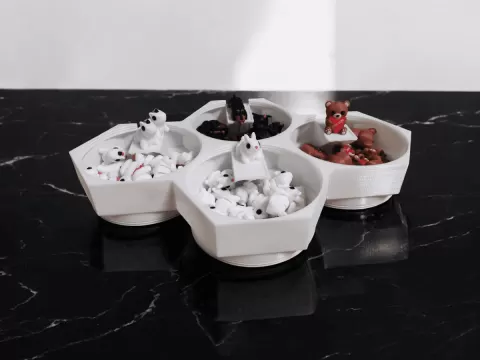 Hexagonal storage container set