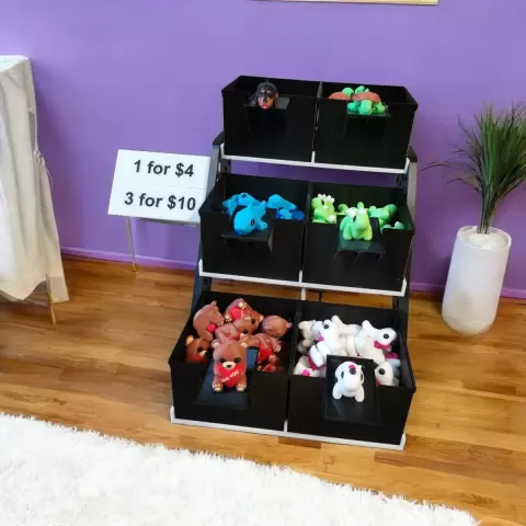 Mini container for display shelf