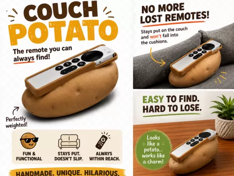 Couch Potato Apple TV Siri Remote Holder