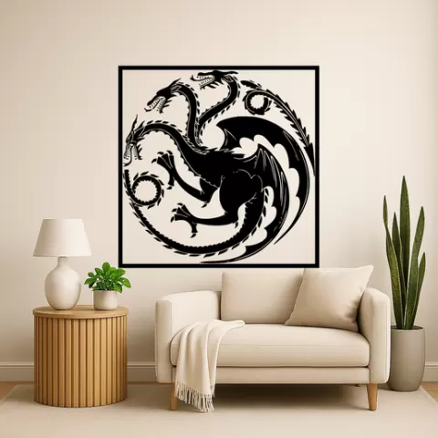 Geralt of Rivia Geralt Of Rivia Geralt On Dragon Wall Art Framed