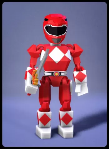 Low Poly Flexi Red Ranger