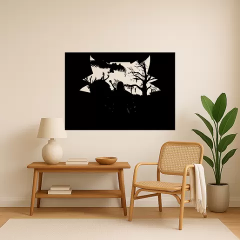 Geralt of Rivia Geralt Of Rivia Geralt In Forest Wall Art Framed
