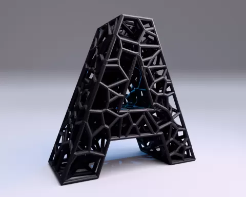 Voronoi Alphabet Letters, Numbers and Symbols