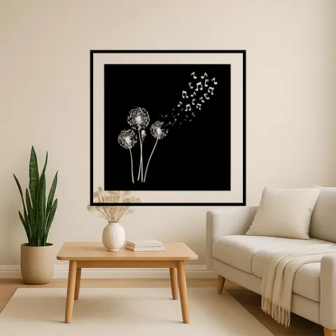 Geralt of Rivia Geralt Of Rivia Dandelion With Music Wall Art Framed