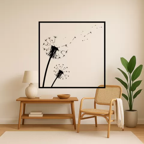 Geralt of Rivia Geralt Of Rivia Dandelion With Music Wall Art Framed