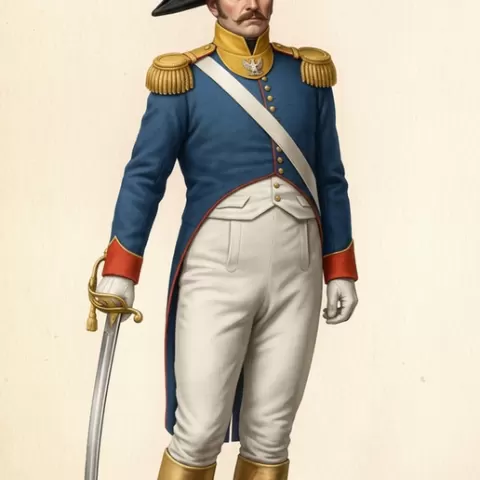 Soldat de l'empire no 64: Officer of the Voltigeurs 1806