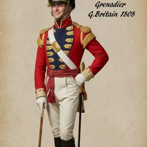 Soldat de l'empire no 77: Officer of the 1st Foot Guard Saint James Palace Company Grenadier, G.Britain 1808