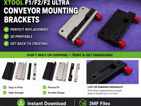 XTOOL F1/F2 Conveyor Mounting Bracket Replacements