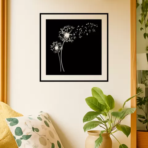 Geralt of Rivia Geralt Of Rivia Dandelion With Music Wall Art Framed