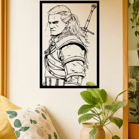 Geralt of Rivia Geralt Of Rivia Dandelion With Lute Wall Art Framed