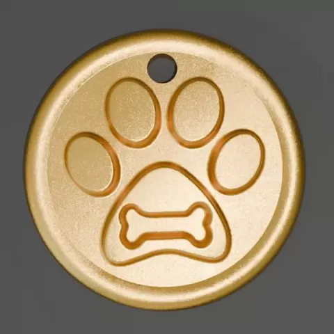 Dog paw & bone pendant