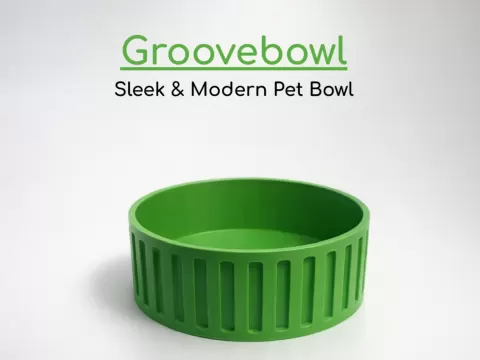 GrooveBowl Sleek & Modern Pet Bowl