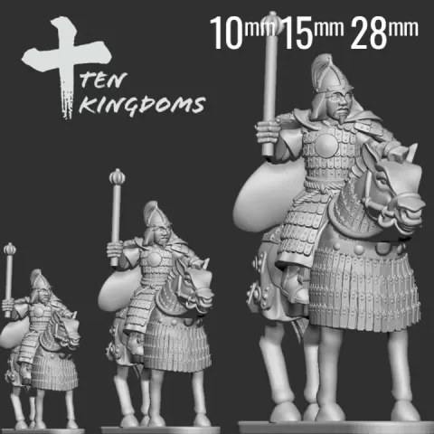 10mm, 15mm and 28mm Mongol Muqali Armoured Horse by Ten Kingdoms Miniatures