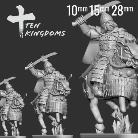 10mm, 15mm and 28mm Mongol Subutai Armoured Horse by Ten Kingdoms Miniatures