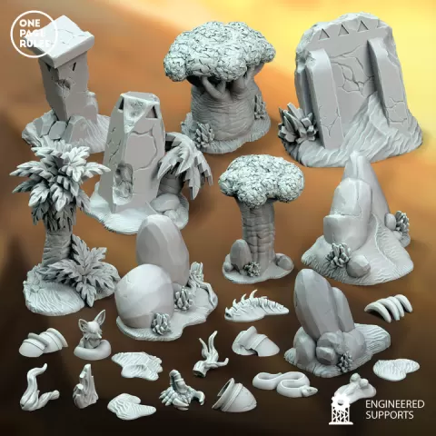 Desert Scatter Terrain by One Page Rules