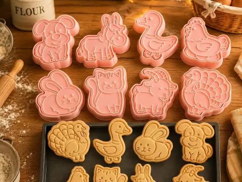 Farm Animal Cookie Mold Set