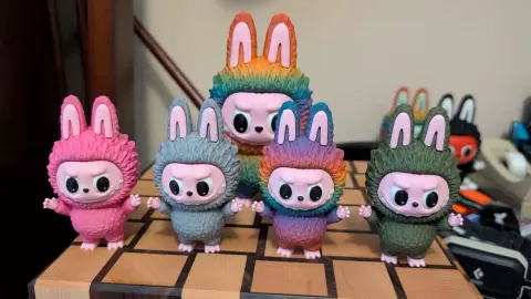 Miniature Labubu with Rotating Eyes - Keychain Option