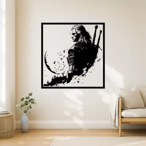 Geralt of Rivia Geralt Of Rivia Ciri Wall Art Framed